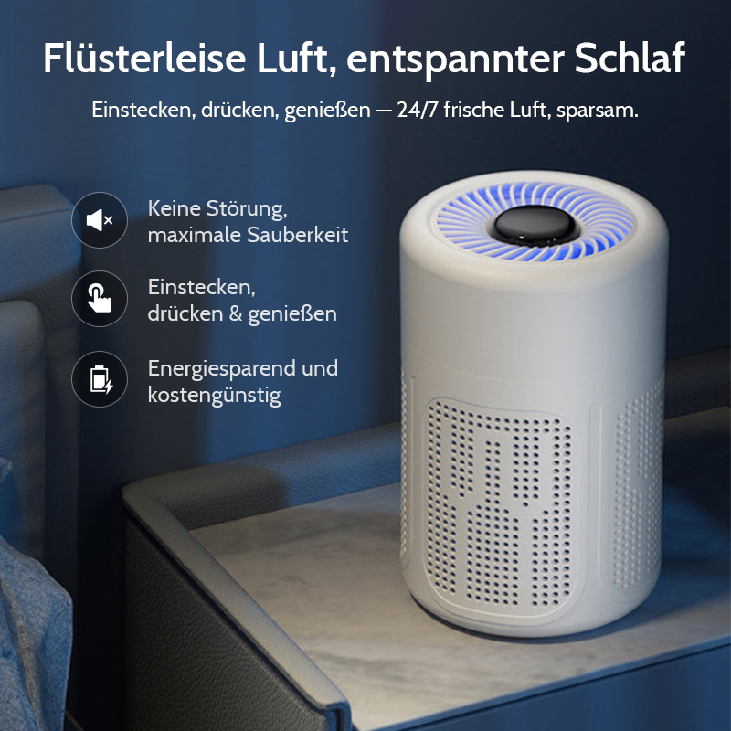 🌬️ 50% RABATT! 🔥 Kompakter Luftreiniger für Zuhause – 2026 Bestseller – Leise, energieeffizient & perfekt für Allergiker, Staub und Haustierhaare 🏠
