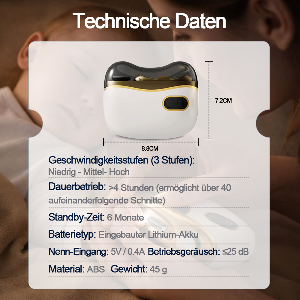 💥LETZTER TAG VERKAUF 50% RABATT💥 2-in-1 Elektrischer Nagelknipser & Polierer 🏆 Universelle automatische Nagelfeile für Erwachsene und Kinder👶 -Remifa®