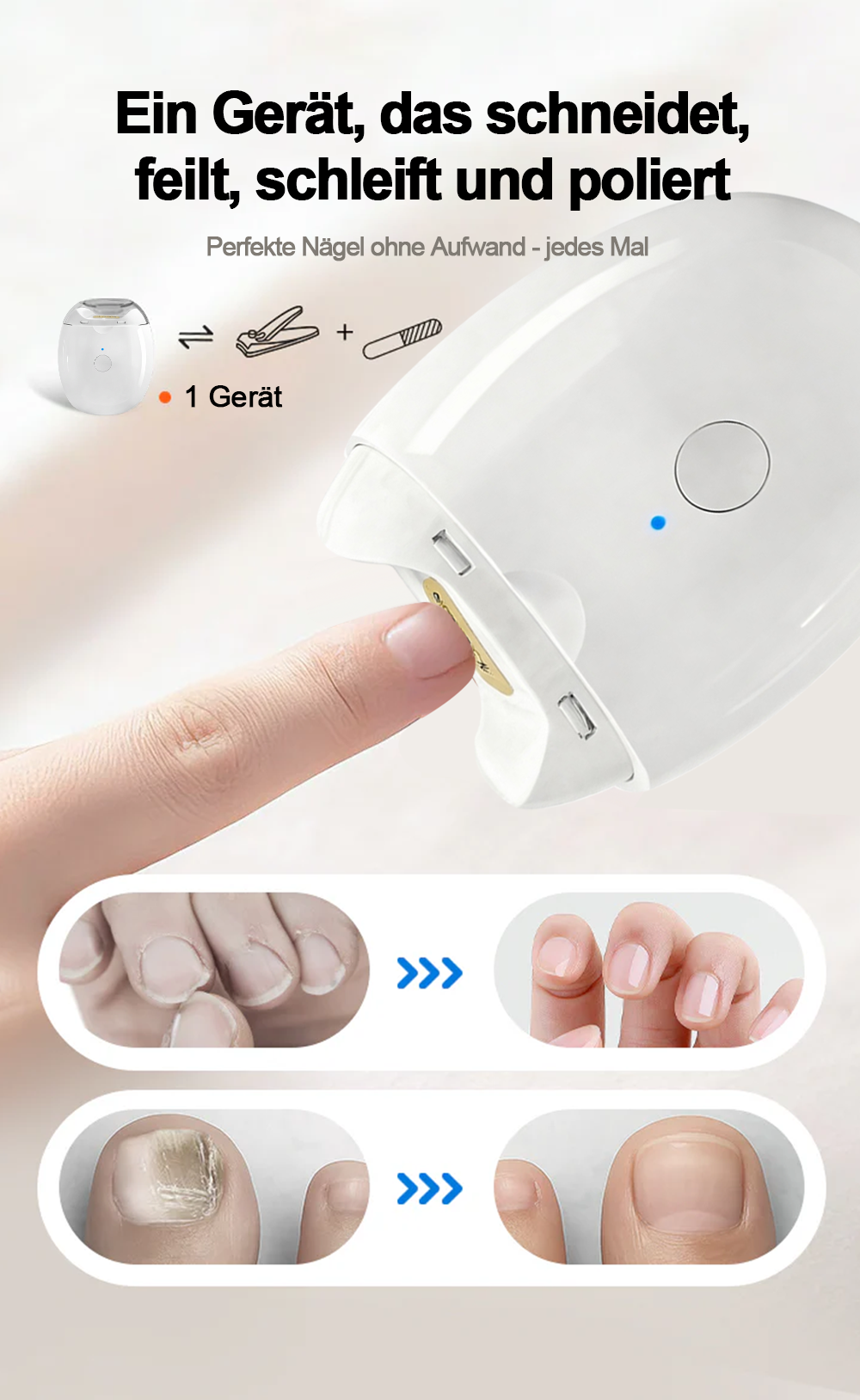 💥LETZTER TAG VERKAUF 50% RABATT💥 Universelle automatische Nagelfeile für Erwachsene und Kinder👶 -Remifa®