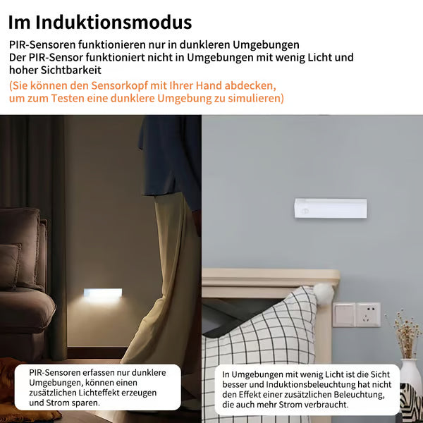 🏆🔥💡Bohrfreie intelligente Sensor magnetische aufladbare LED-Leuchte -Remifa®