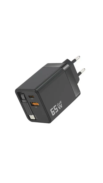 60%off3-in-1-GaN-Ladegerät, 80 W MAX skalierbares Schnelllademodul mit Typ-C-Kabel und 2 USB-Anschlüssen (Copy)