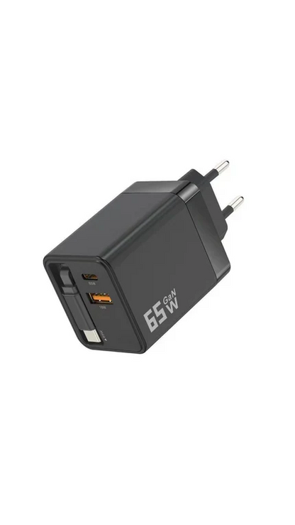 60%off3-in-1-GaN-Ladegerät, 80 W MAX skalierbares Schnelllademodul mit Typ-C-Kabel und 2 USB-Anschlüssen (Copy)