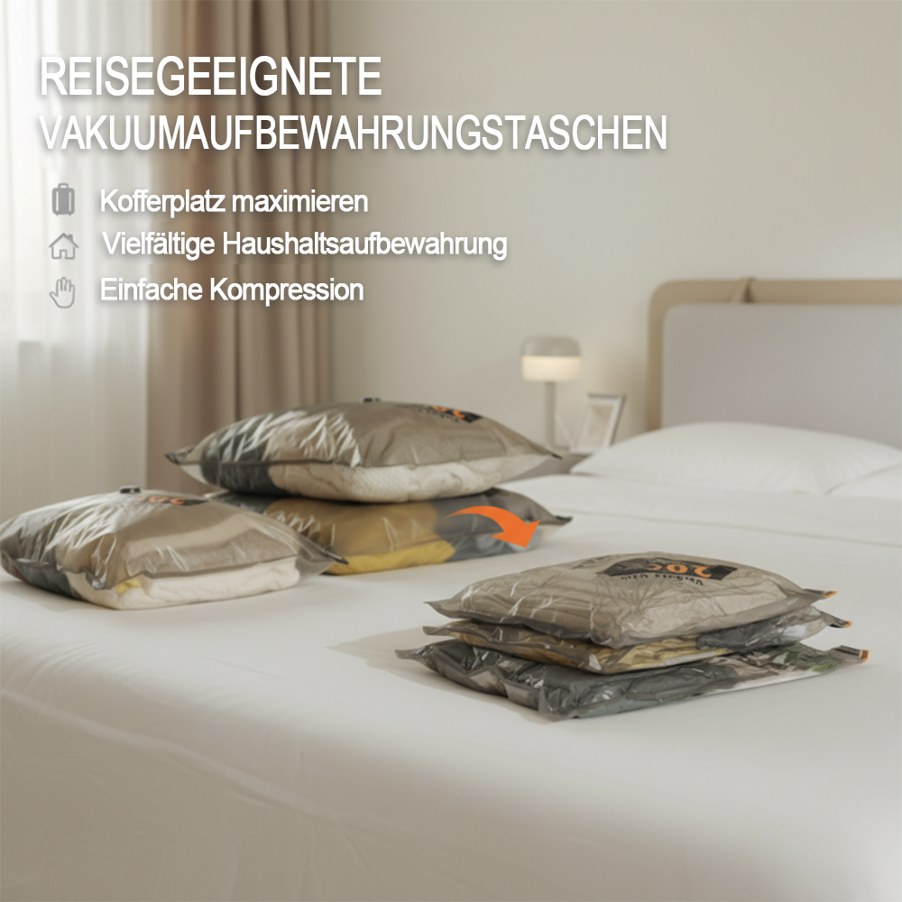 Vakuum-Kompressionsbeutel für Reisen & Zuhause – Platzsparende Aufbewahrung für Kleidung 🧳🏠