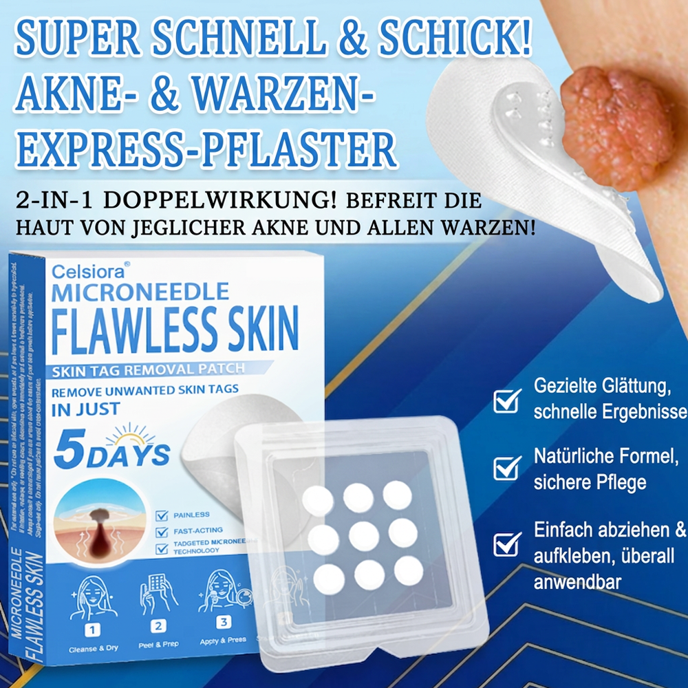 80%OFF 📌 Celsiora® 2-in-1 Mikronadel- & Hydrokolloid-Pflaster | Entferner für erhabene Muttermale, Akne, flache Warzen & Hautanhängsel | Verbessert Falten, Narben & Hautunreinheiten | Unsichtbare Stern-Pickelpflaster für Gesicht & Körper (Copy)