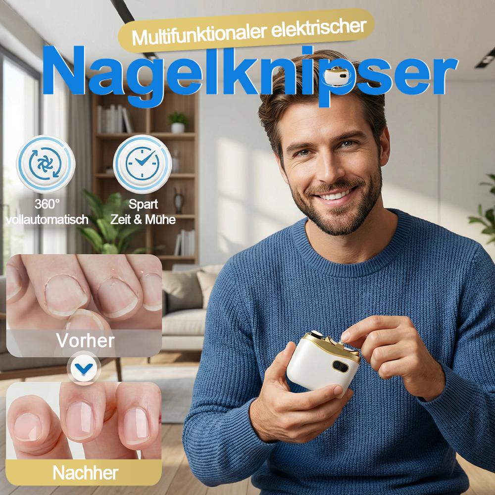 💥LETZTER TAG VERKAUF 50% RABATT💥 2-in-1 Elektrischer Nagelknipser & Polierer 🏆 Universelle automatische Nagelfeile für Erwachsene und Kinder👶 -Remifa®