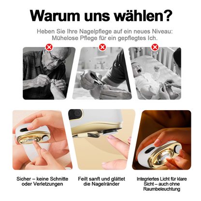 💥LETZTER TAG VERKAUF 50% RABATT💥 2-in-1 Elektrischer Nagelknipser & Polierer 🏆 Universelle automatische Nagelfeile für Erwachsene und Kinder👶 -Remifa®