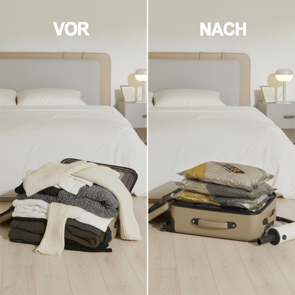 Vakuum-Kompressionsbeutel für Reisen & Zuhause – Platzsparende Aufbewahrung für Kleidung 🧳🏠