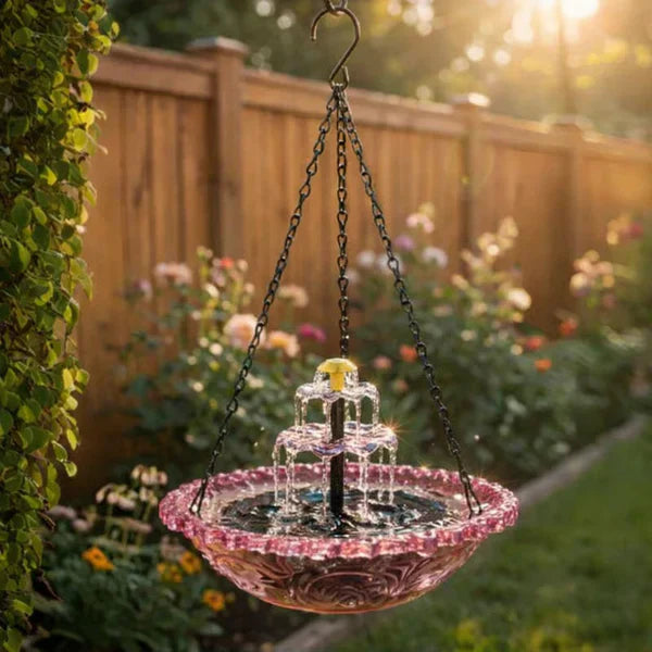 🔥💐 FRÜHLINGSTAG SALE - 50 % RABATT ⚡ ÜBER 50.000 VERKAUFT! 🐦 Solar Hänge-Vogelbad – Brunnen oder Vogelfutterspender
