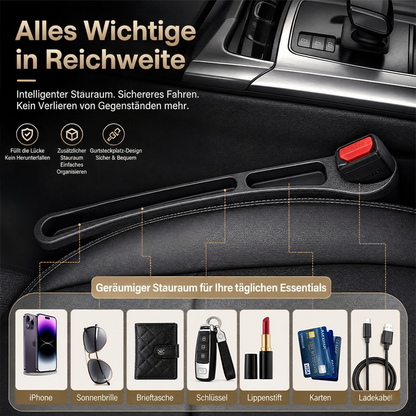 🚗Nie wieder das Handy zwischen den Autositzen verlieren💺🌟Universeller Sitzlücken-Füller • Organizer mit Doppel-Fach🌟