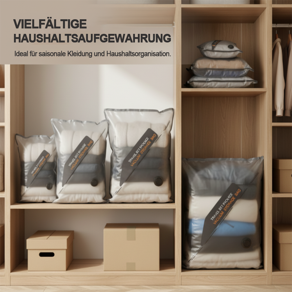 Vakuum-Kompressionsbeutel für Reisen & Zuhause – Platzsparende Aufbewahrung für Kleidung 🧳🏠