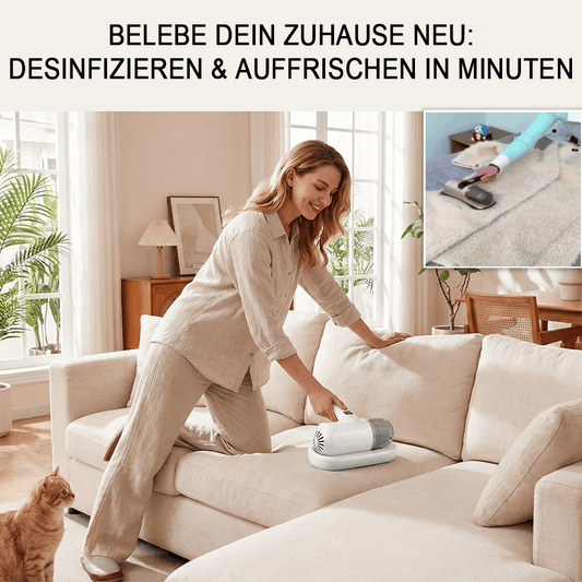 🌟Komplett aufgerüstet🛏️Über 500.000 Stück verkauft!💝Bettstaubsauger mit UV-C-Licht – Klopfen + Saugen + UV in einem!💥🔦 -Remifa®