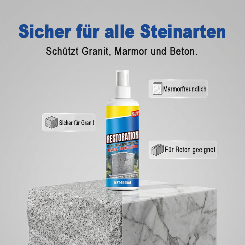 ⏰ Kaufe 2, erhalte 1 gratis! 🎁Grabstein-Reinigungs- & Restaurierungsspray – Flecken sofort entfernen