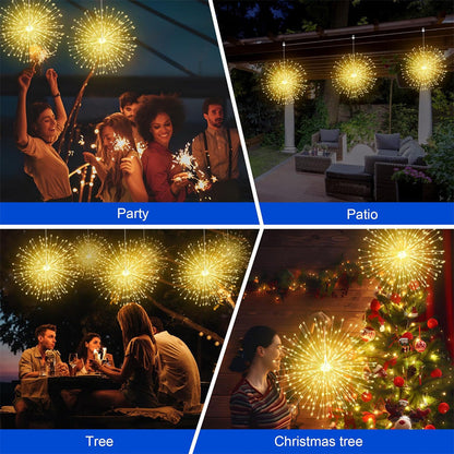 🔥Solange der Vorrat reicht 40 % Rabatt!🎉Solar-Feuerwerks-Lichterkette für Garten und Partys