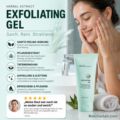 80%OFF-Kräuter-Exfoliating Gel mit Chlorella & Kollagen – Aufhellendes Peeling für glatte, reine Haut