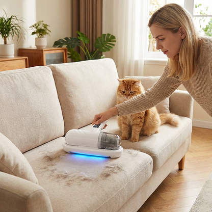 😱🛏️Unsichtbare Milben rauben dir den Schlaf! Normale Staubsauger nutzlos? Klopfen + Saugen + UV in einem!💥🔦 -Remifa®